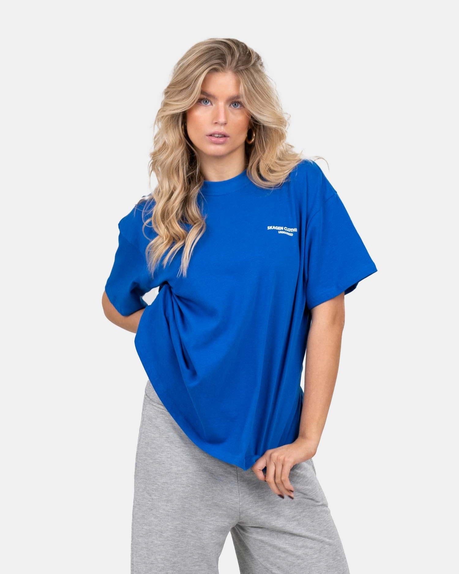 UNMARKED T-shirt Royal Blue | Skagen - clothing.dk